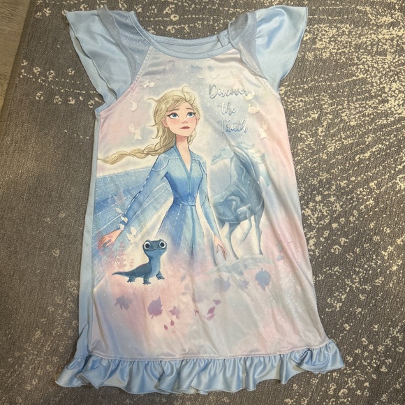 Disney Pajamas Disneys Frozen Elsa Nightgown W Shimmer Flutter